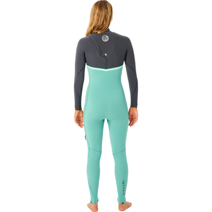 2023 Rip Curl Womens E-Bomb 4/3mm Zip Free Wetsuit WSMYIG - Green